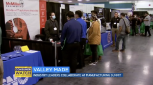attendees at a manufacturing tradeshow